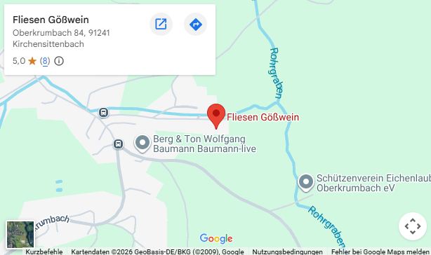 Lageplan Fliesen Gößwein – Klicken für Google Maps